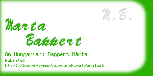 marta bappert business card
